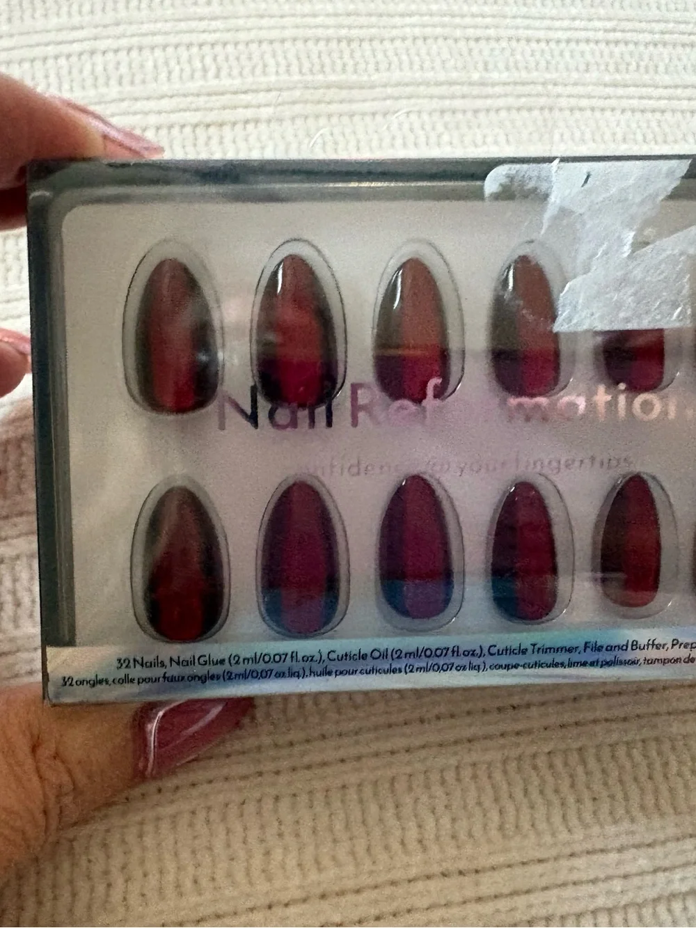 New Nail Reformation Press-On Nails in Deep Red Burgundy